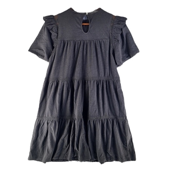 🌺GOOD HART by MATILDA JANE McKinney Tierred Dress in Charcoal Size Small🌺 - Picture 2 of 7